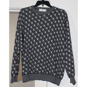 Vintage Grandpa Sweater - 70s Mod Op-Yop Pattern - Made in Italy